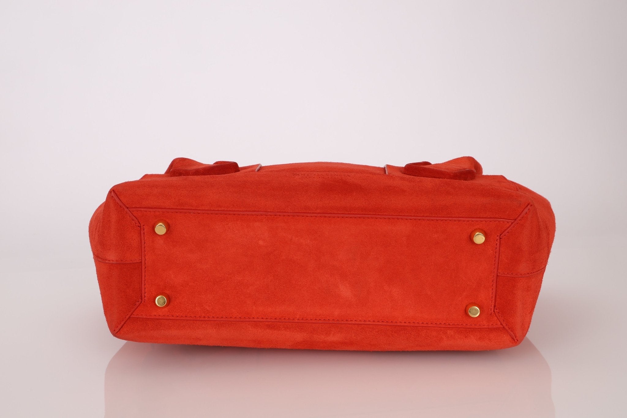 Bottega Veneta Chili Red Suede Arco 33 Tote - FashioNica