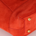 Bottega Veneta Chili Red Suede Arco 33 Tote - FashioNica