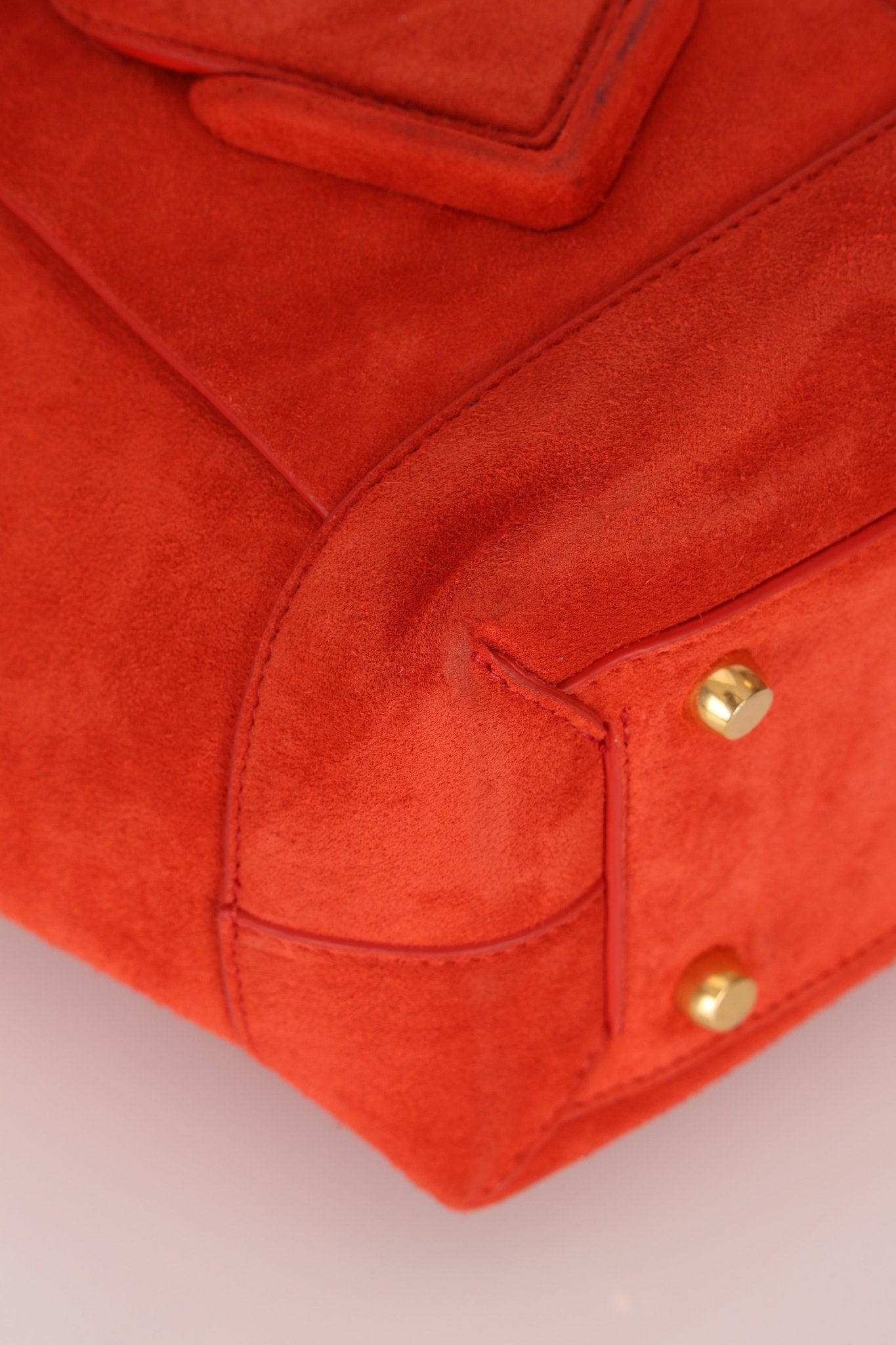 Bottega Veneta Chili Red Suede Arco 33 Tote - FashioNica