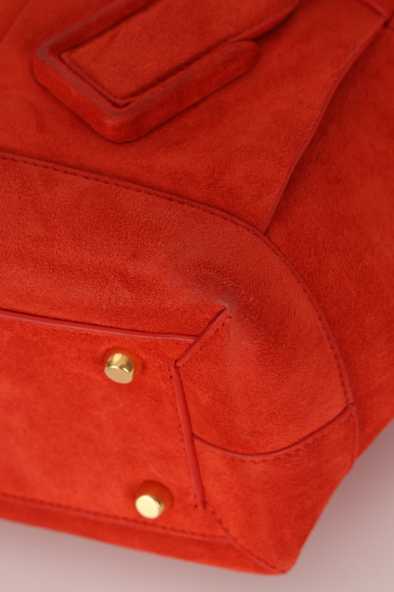 Bottega Veneta Chili Red Suede Arco 33 Tote - FashioNica