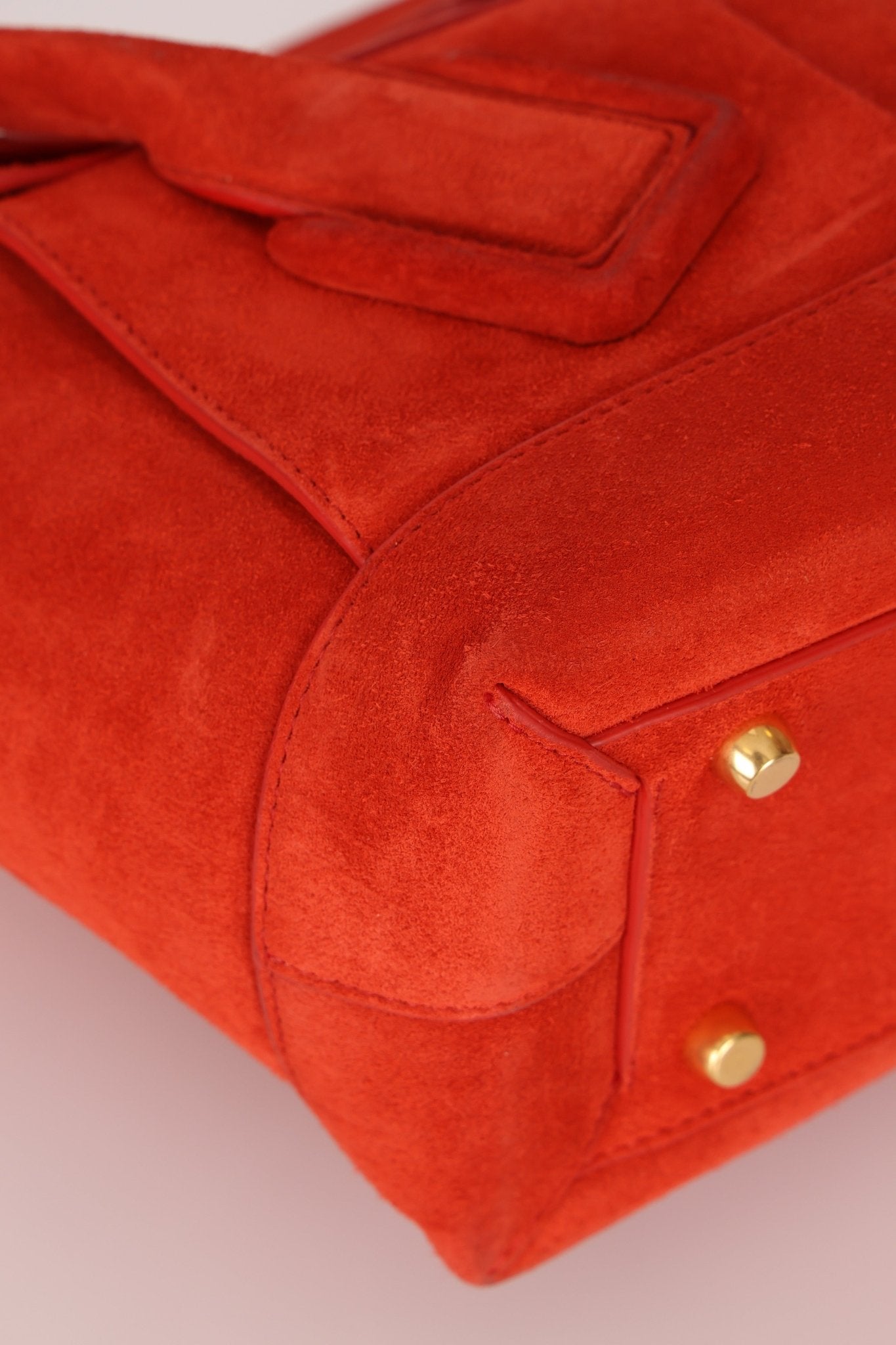 Bottega Veneta Chili Red Suede Arco 33 Tote - FashioNica