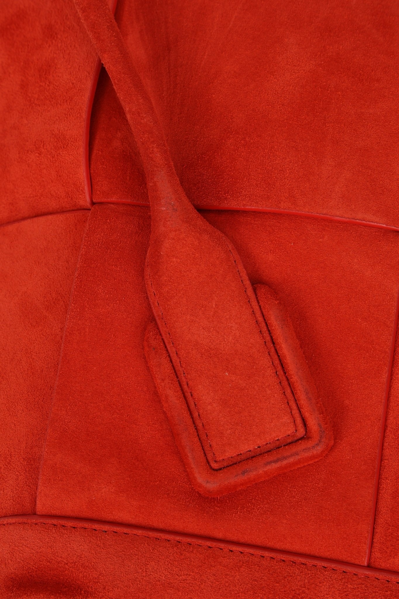 Bottega Veneta Chili Red Suede Arco 33 Tote - FashioNica