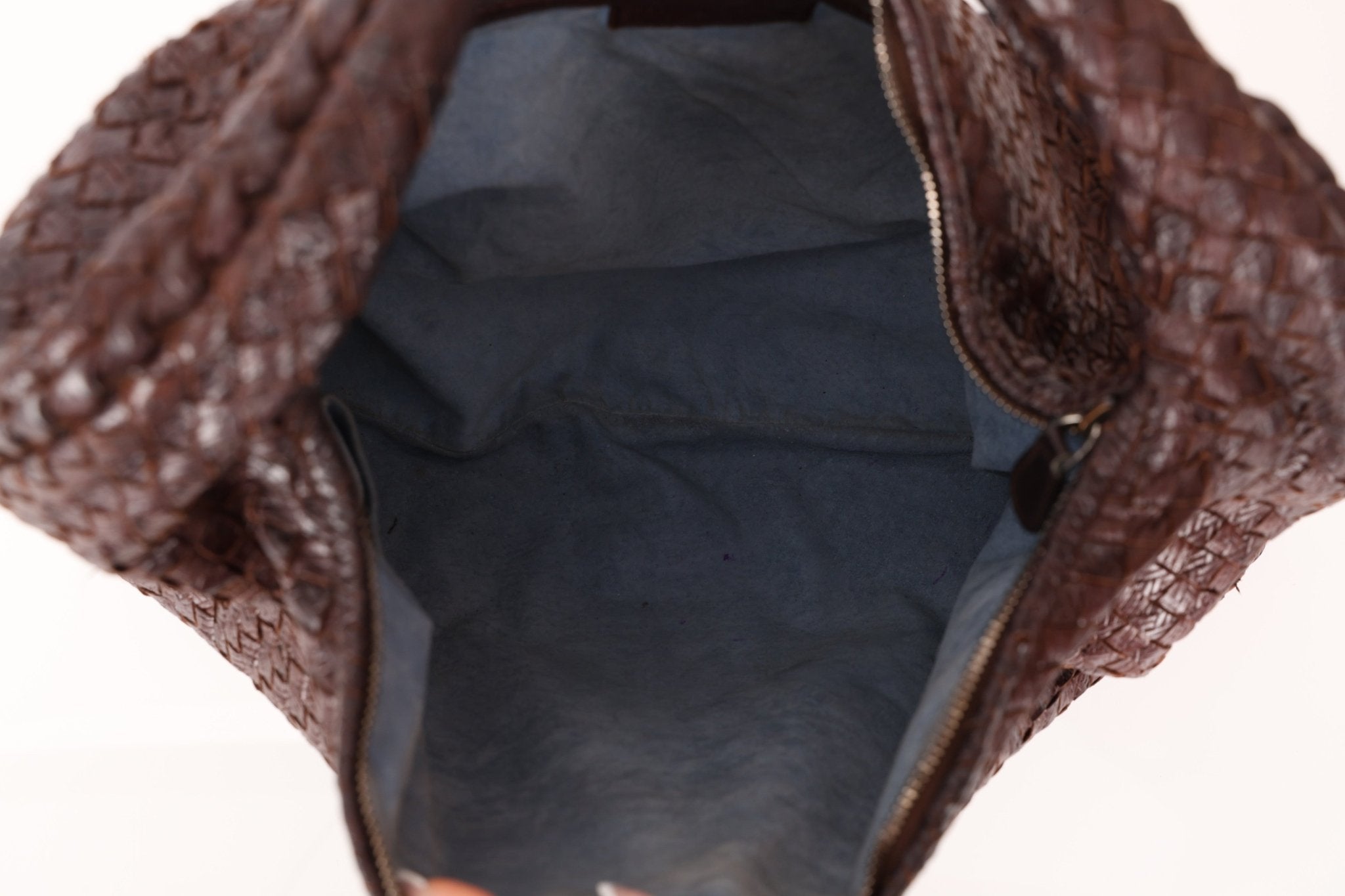 Bottega Veneta Chocolate Embossed Intrecciato Hobo - FashioNica