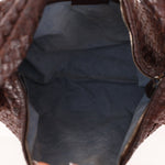 Bottega Veneta Chocolate Embossed Intrecciato Hobo - FashioNica