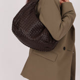 Bottega Veneta Chocolate Intrecciato Belly Hobo - FashioNica