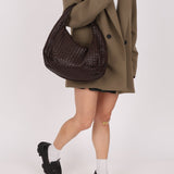 Bottega Veneta Chocolate Intrecciato Belly Hobo - FashioNica