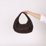 Bottega Veneta Chocolate Intrecciato Belly Hobo - FashioNica