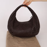 Bottega Veneta Chocolate Intrecciato Belly Hobo - FashioNica