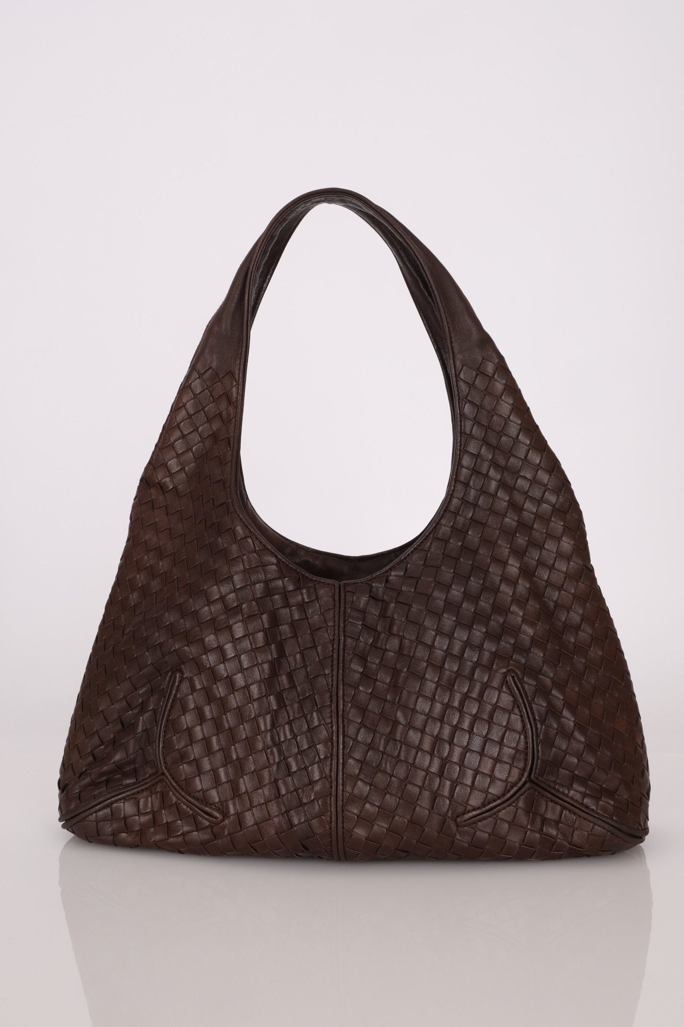 Bottega Veneta Chocolate Intrecciato Hobo - FashioNica