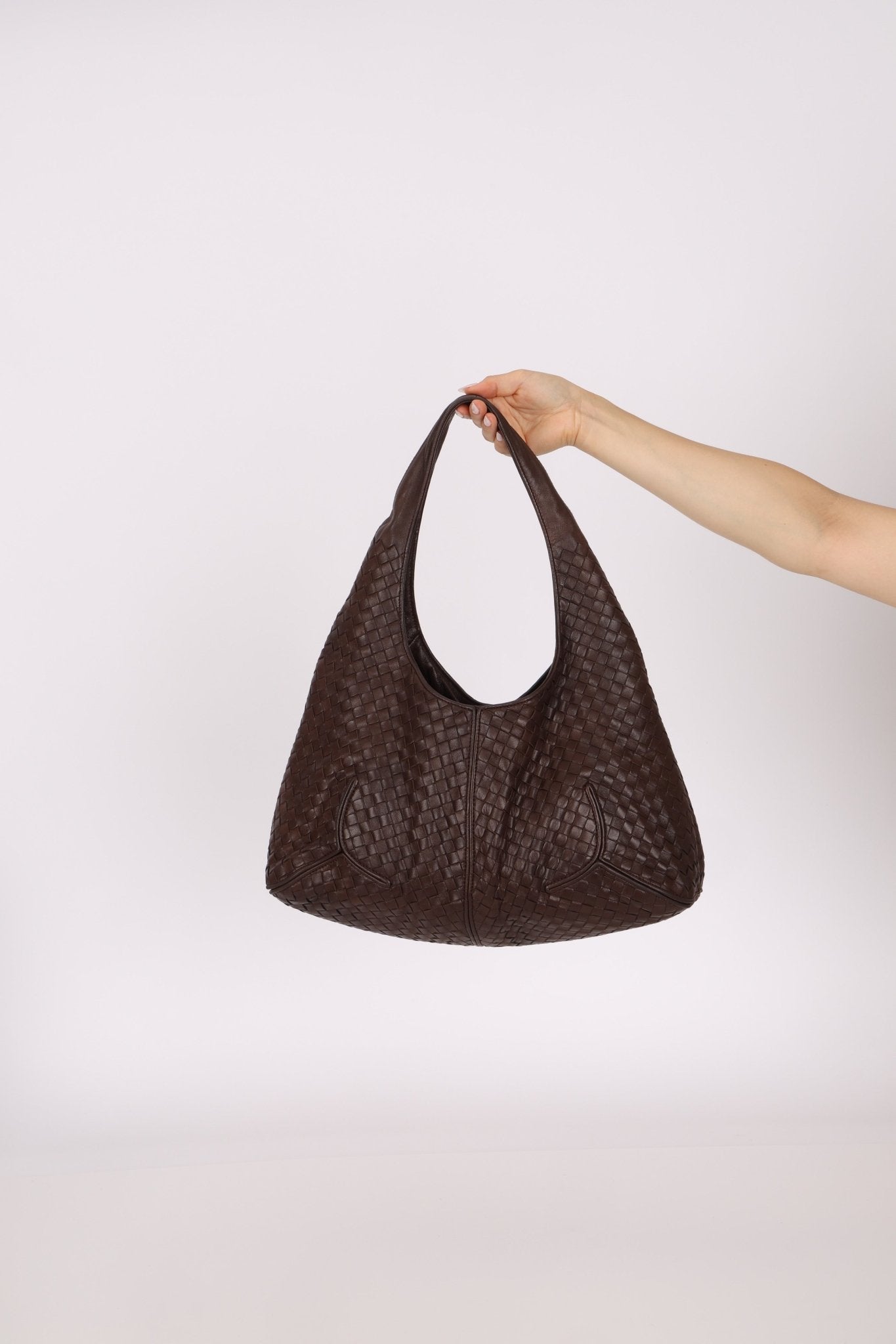 Bottega Veneta Chocolate Intrecciato Hobo - FashioNica