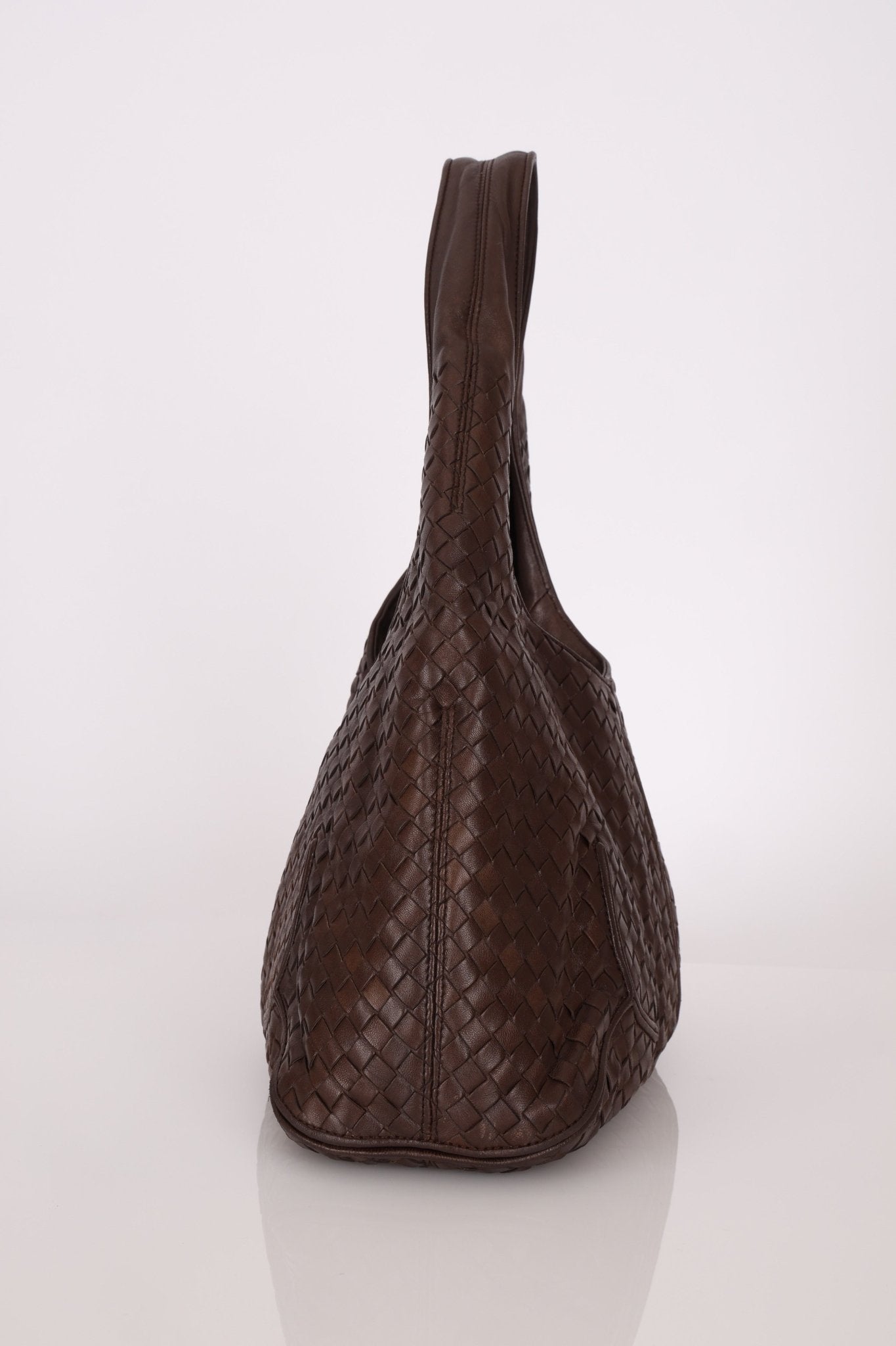 Bottega Veneta Chocolate Intrecciato Hobo - FashioNica