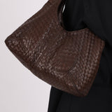 Bottega Veneta Chocolate Intrecciato Hobo - FashioNica