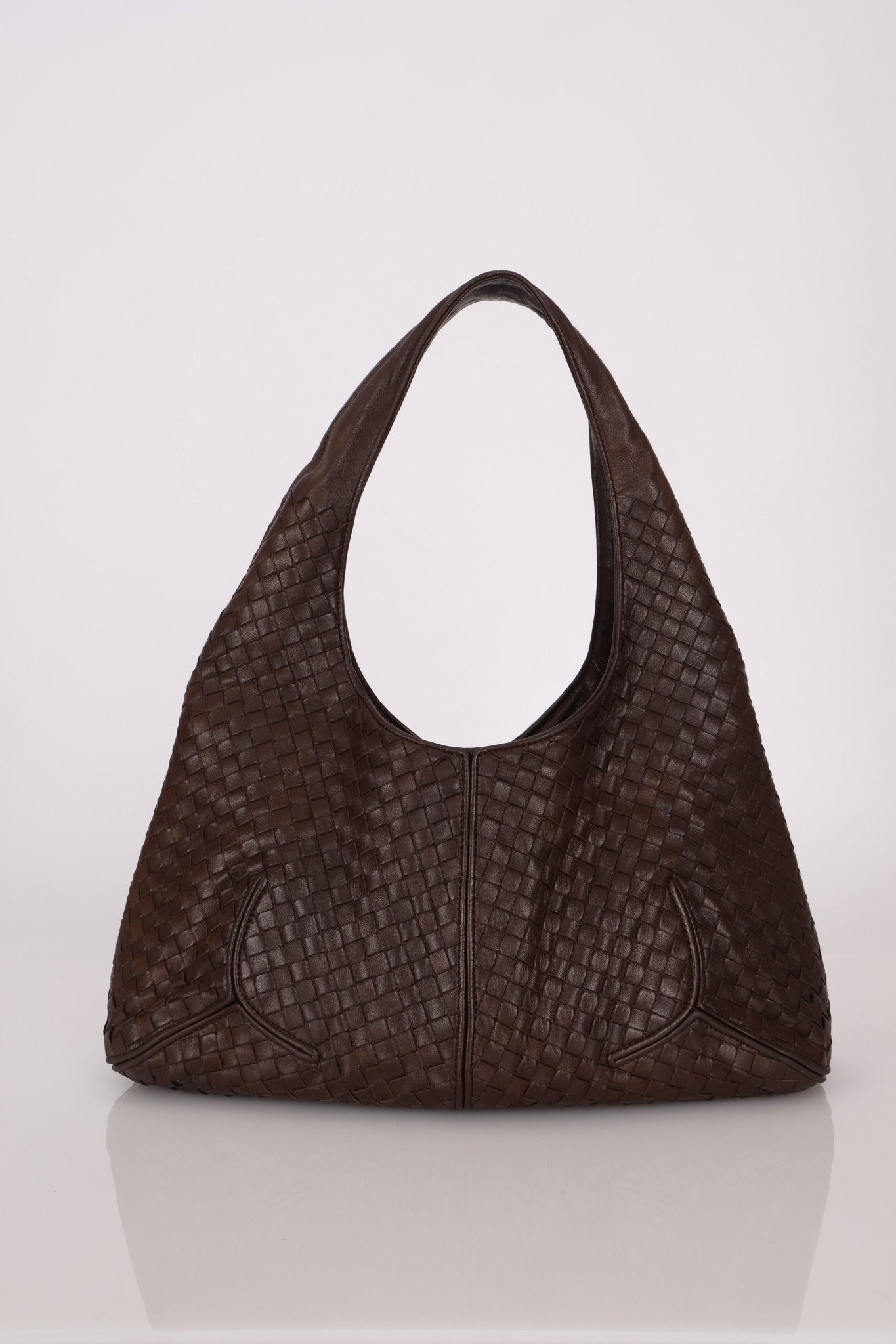 Bottega Veneta Chocolate Intrecciato Hobo - FashioNica