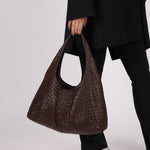 Bottega Veneta Chocolate Intrecciato Hobo - FashioNica