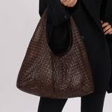 Bottega Veneta Chocolate Intrecciato Hobo - FashioNica