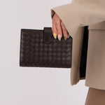Bottega Veneta Chocolate Intrecciato PM Notebook Cover - FashioNica