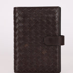 Bottega Veneta Chocolate Intrecciato PM Notebook Cover - FashioNica