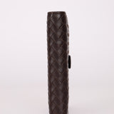Bottega Veneta Chocolate Intrecciato PM Notebook Cover - FashioNica