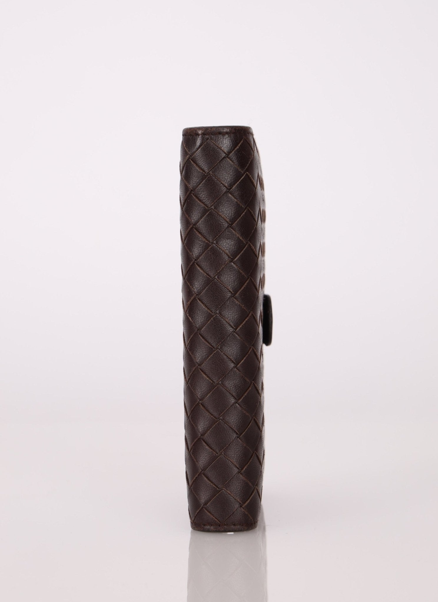 Bottega Veneta Chocolate Intrecciato PM Notebook Cover - FashioNica