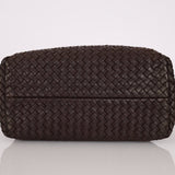 Bottega Veneta Chocolate Intrecciato Small Cabat with Pouch - FashioNica