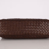 Bottega Veneta Chocolate Intrecciato Turnlock Top Handle Bag - FashioNica