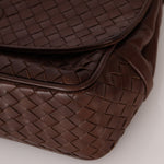 Bottega Veneta Chocolate Intrecciato Turnlock Top Handle Bag - FashioNica