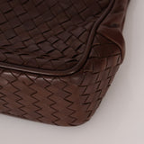 Bottega Veneta Chocolate Intrecciato Turnlock Top Handle Bag - FashioNica