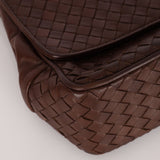 Bottega Veneta Chocolate Intrecciato Turnlock Top Handle Bag - FashioNica