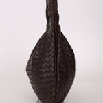 Bottega Veneta Dark Chocolate Intrecciato Large Hobo - FashioNica
