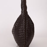 Bottega Veneta Dark Chocolate Intrecciato Large Hobo - FashioNica