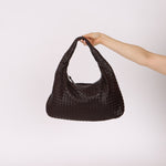 Bottega Veneta Dark Chocolate Intrecciato Large Hobo - FashioNica