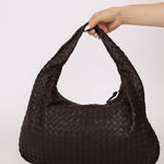 Bottega Veneta Dark Chocolate Intrecciato Large Hobo - FashioNica