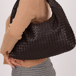 Bottega Veneta Dark Chocolate Intrecciato Large Hobo - FashioNica