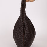 Bottega Veneta Dark Chocolate Intrecciato Large Hobo - FashioNica