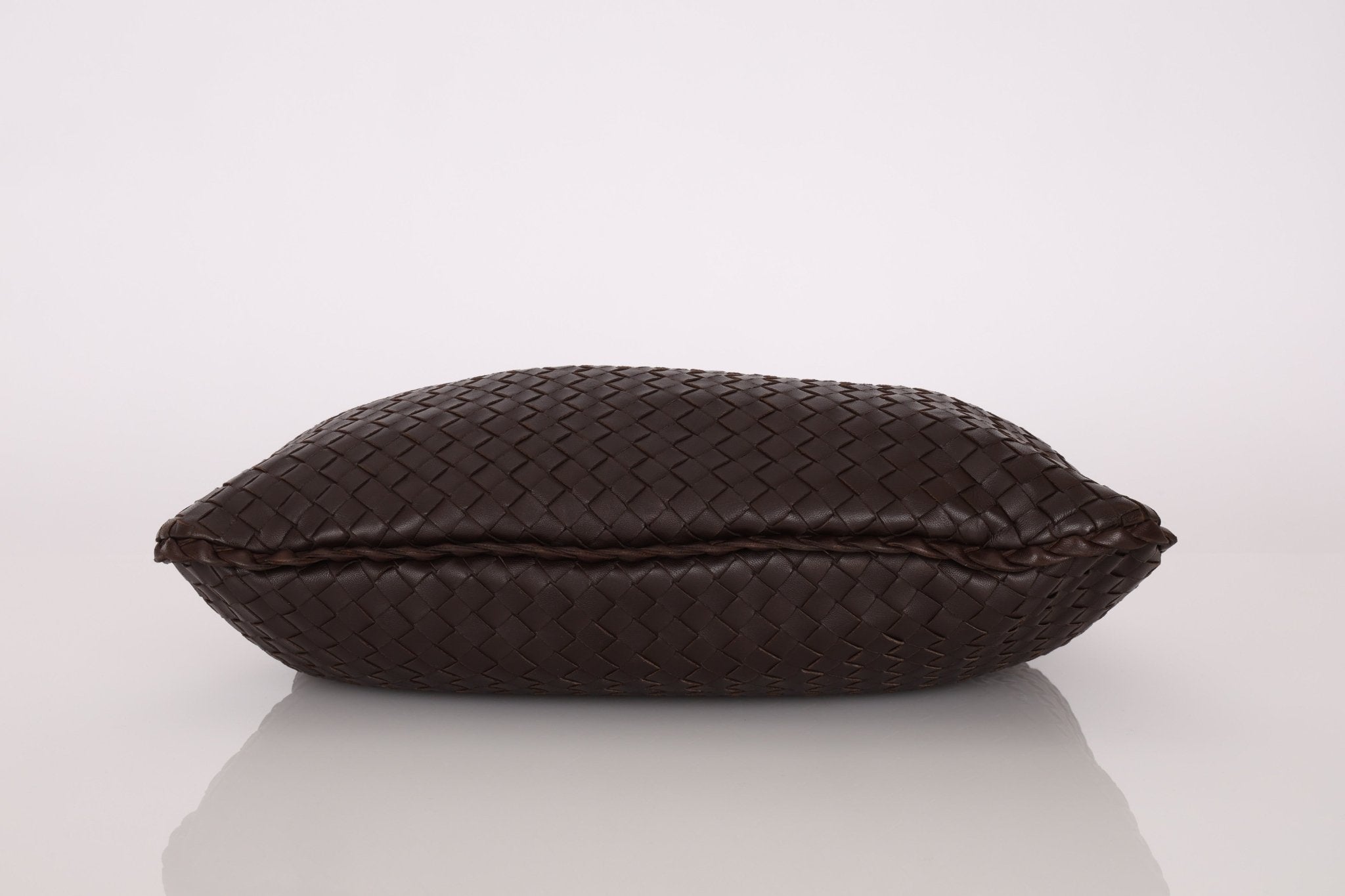 Bottega Veneta Dark Chocolate Intrecciato Large Hobo - FashioNica