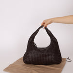 Bottega Veneta Dark Chocolate Intrecciato Large Hobo - FashioNica