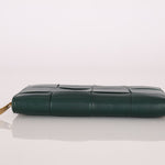 Bottega Veneta Emerald Green Casette Zipped Short Wallet - FashioNica