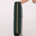 Bottega Veneta Emerald Green Casette Zipped Short Wallet - FashioNica