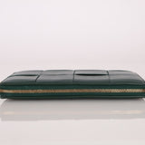 Bottega Veneta Emerald Green Casette Zipped Short Wallet - FashioNica