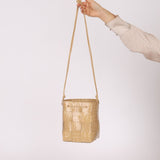 Bottega Veneta Gloss Croc Embossed Mini Cassette Bucket Bag - FashioNica