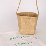 Bottega Veneta Gloss Croc Embossed Mini Cassette Bucket Bag - FashioNica