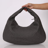 Bottega Veneta Grey Medium Intrecciato Hobo with Mirror - FashioNica