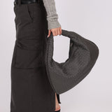Bottega Veneta Grey Medium Intrecciato Hobo with Mirror - FashioNica