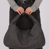 Bottega Veneta Grey Medium Intrecciato Hobo with Mirror - FashioNica