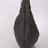 Bottega Veneta Grey Medium Intrecciato Hobo with Mirror - FashioNica