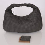 Bottega Veneta Grey Medium Intrecciato Hobo with Mirror - FashioNica