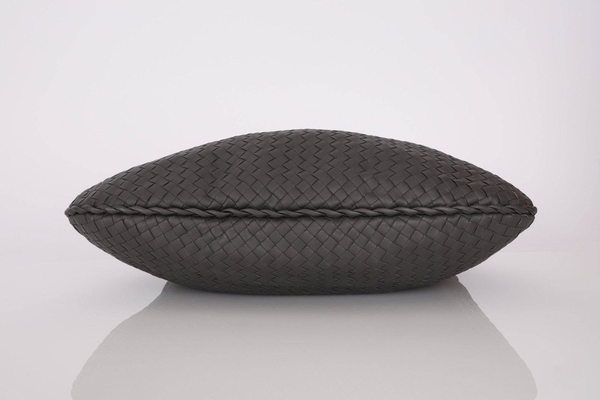 Bottega Veneta Grey Medium Intrecciato Hobo with Mirror - FashioNica