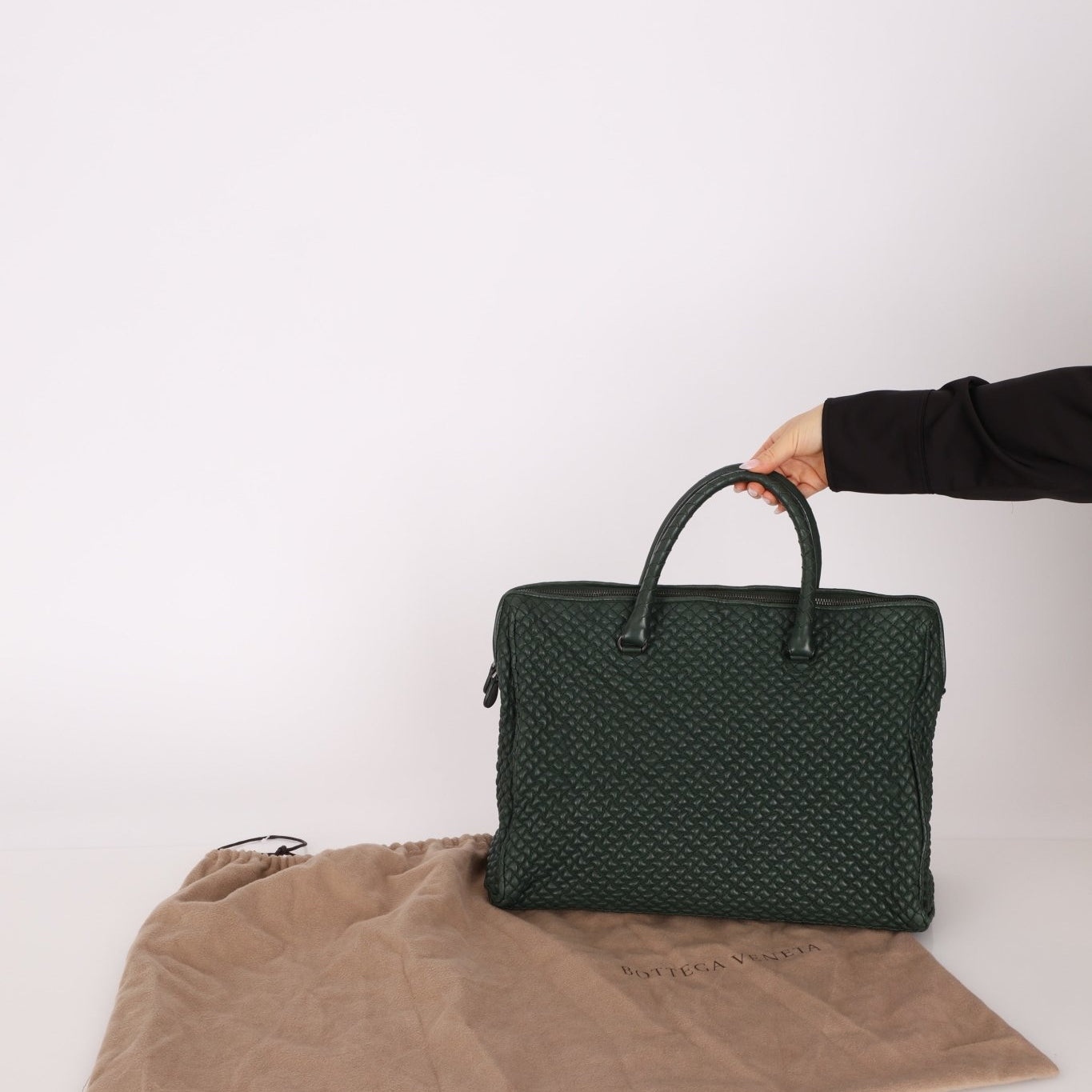Bottega Veneta Intrecciato Bubble Green Quilted Bag - FashioNica