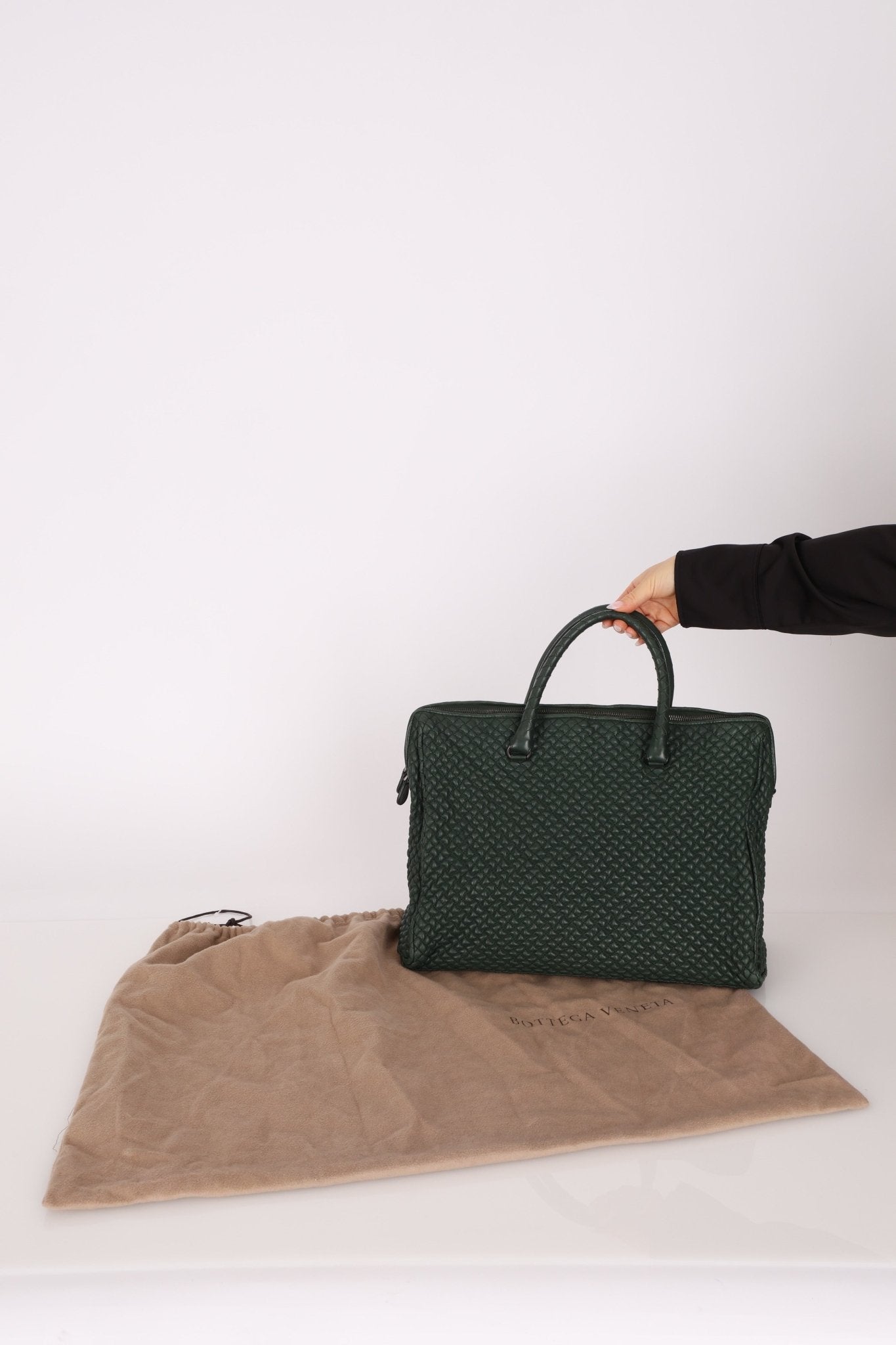 Bottega Veneta Intrecciato Bubble Green Quilted Bag - FashioNica