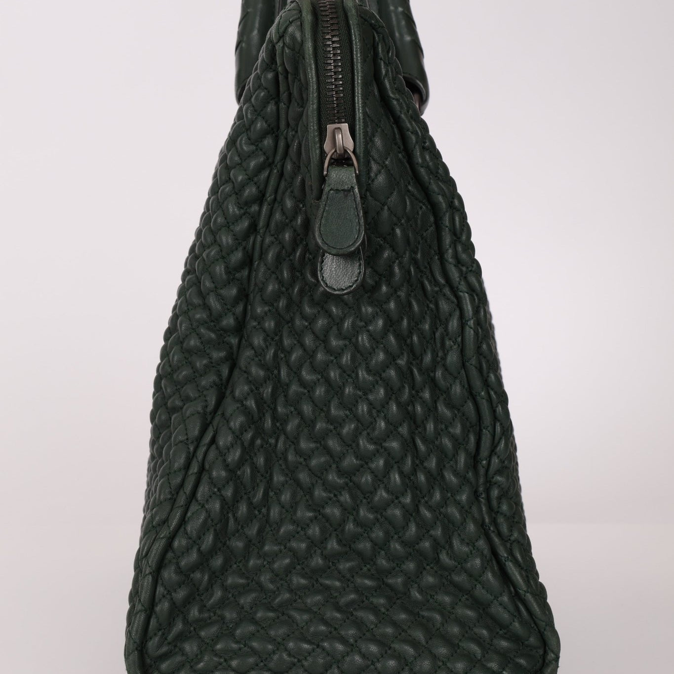 Bottega Veneta Intrecciato Bubble Green Quilted Bag - FashioNica